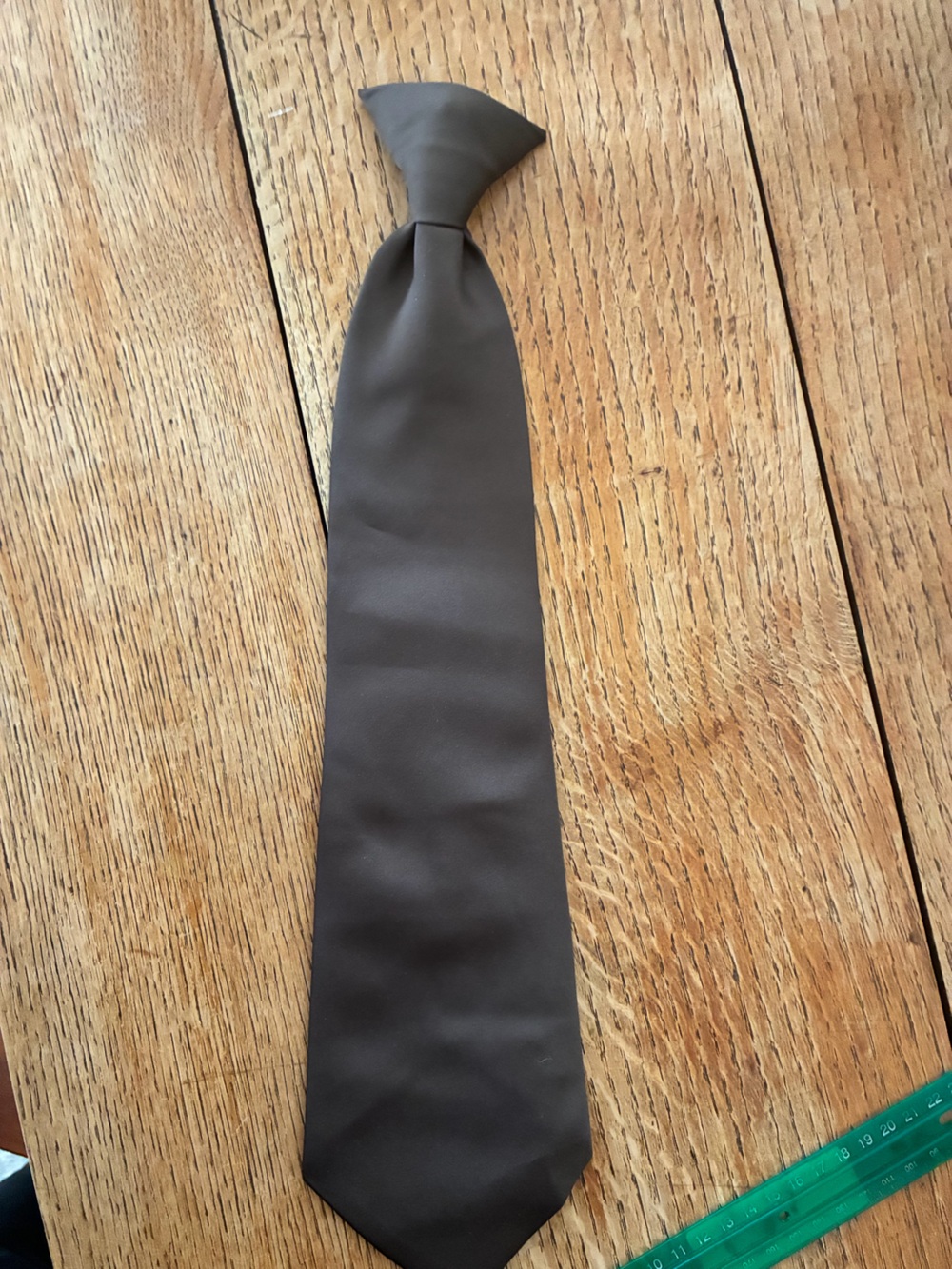 Classic Brown Men's Clip Tie